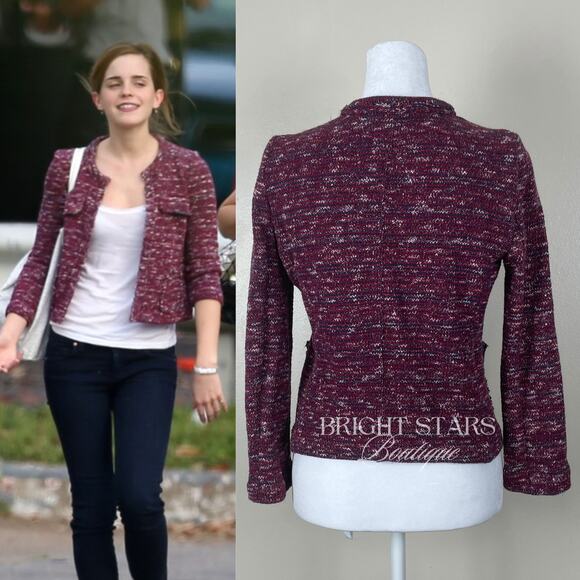 Etoile Isabel Marant Ariana Knitted Cotton Blend Jacket ASO Emma Watson Tweed - Picture 4 of 14